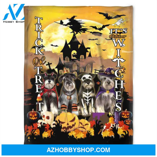 Dog Witch Blanket, Fleece Blanket, The Witch Dog And The Mysterious House,Gift Home Decor Bedding Couch Sofa Soft and Comfy Cozy