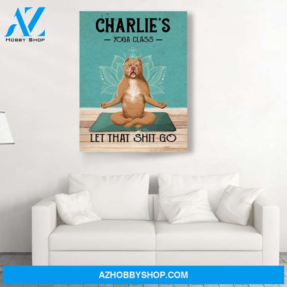 Dog Yoga Class - Personalized Custom Canvas