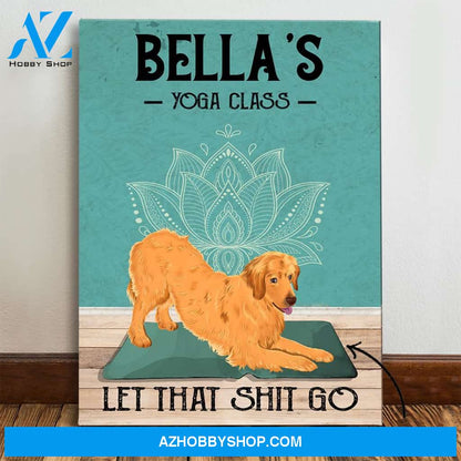 Dog Yoga Class - Personalized Custom Canvas