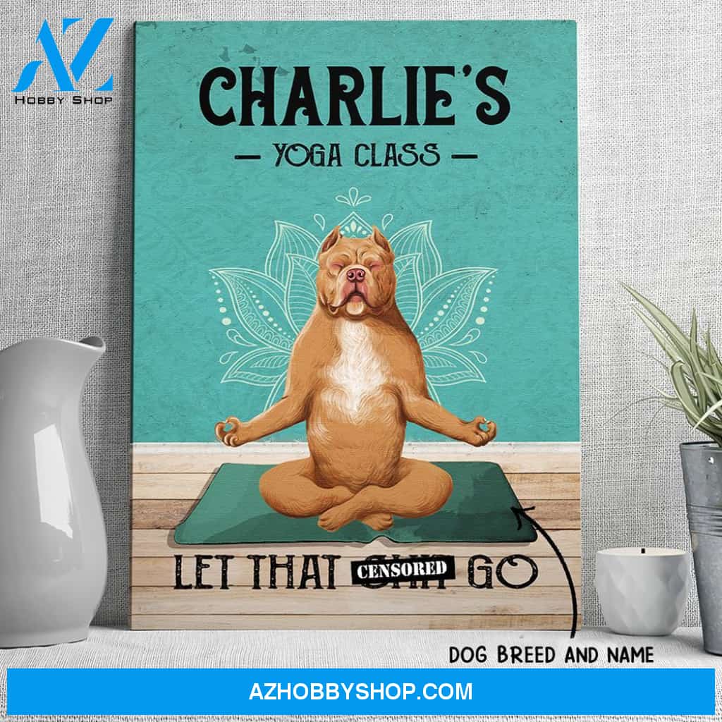 Dog Yoga Class - Personalized Custom Canvas