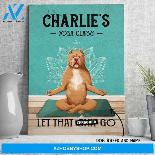 Dog Yoga Class - Personalized Custom Canvas