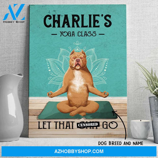 Dog Yoga Class - Personalized Custom Canvas