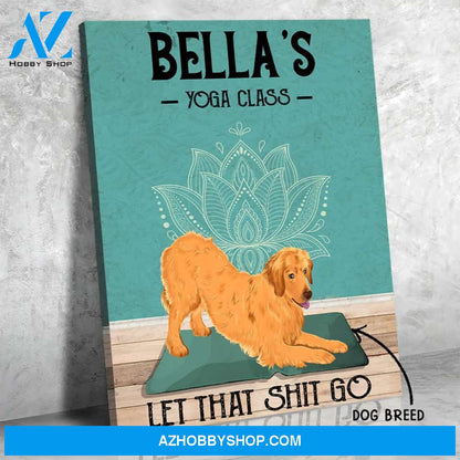 Dog Yoga Class - Personalized Custom Canvas