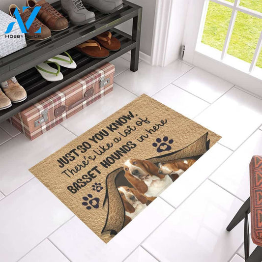 Dog - You Know Basset Hound Easy Clean Welcome DoorMat | Felt And Rubber | 40x60 cm | 45x75 cm | 60x90 cm | Colorful | DO1416