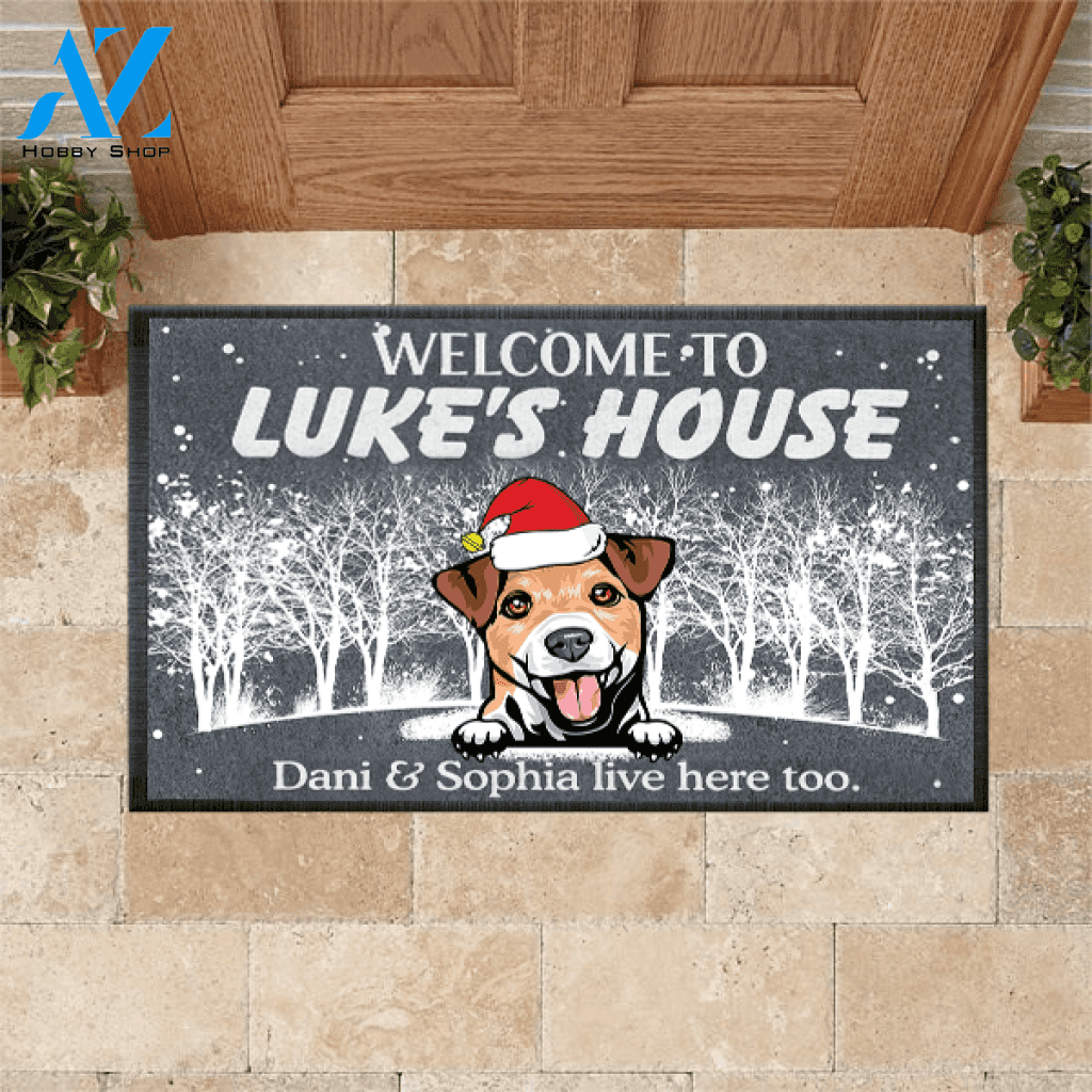 Dogs Doormat Customized Name And Breed Welcome To Dog's House | WELCOME MAT | HOUSE WARMING GIFT