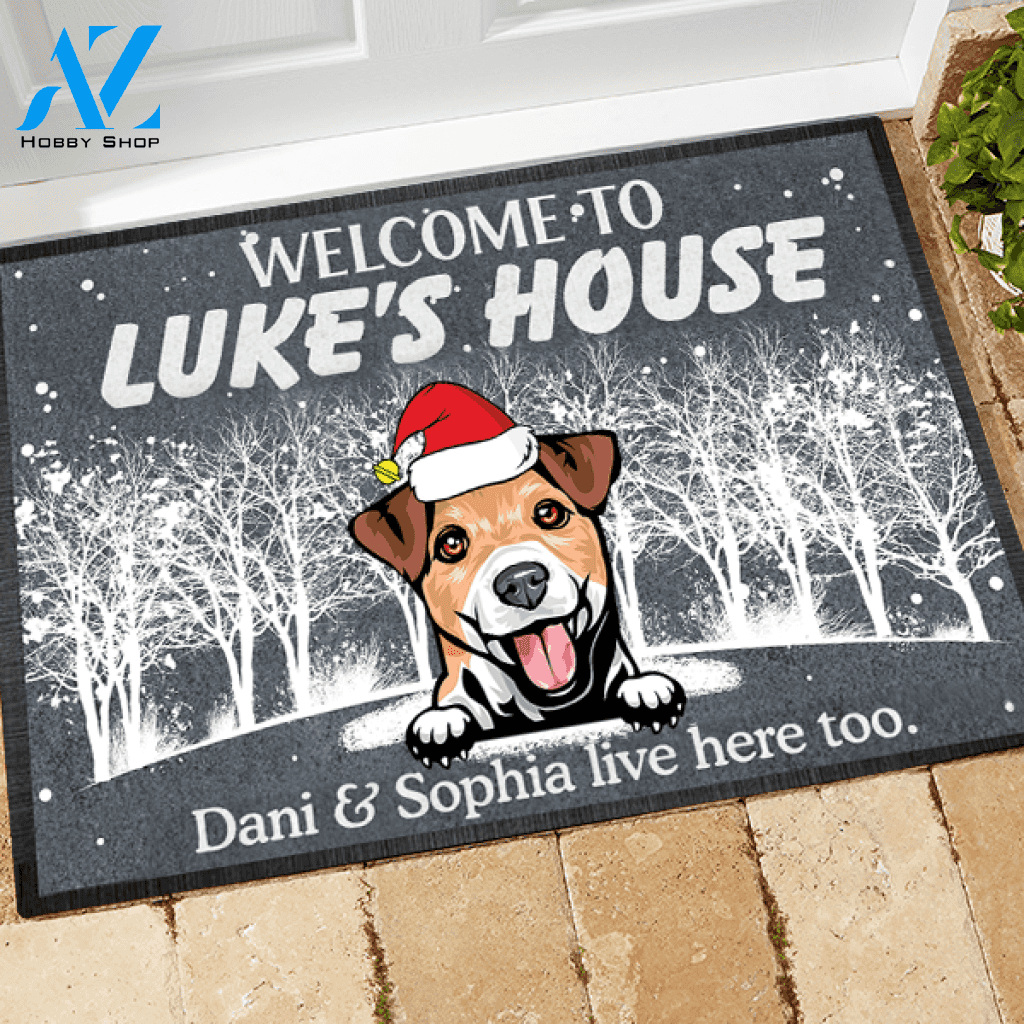 Dogs Doormat Customized Name And Breed Welcome To Dog's House | WELCOME MAT | HOUSE WARMING GIFT