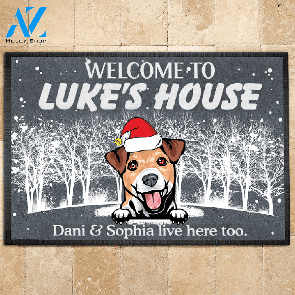 Dogs Doormat Customized Name And Breed Welcome To Dog's House | WELCOME MAT | HOUSE WARMING GIFT