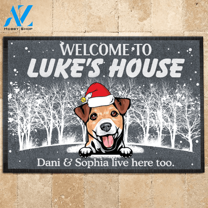 Dogs Doormat Customized Name And Breed Welcome To Dog's House | WELCOME MAT | HOUSE WARMING GIFT