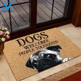 Dogs Welcome People Tolerated Doormat | Welcome Mat | House Warming Gift | Christmas Gift Decor