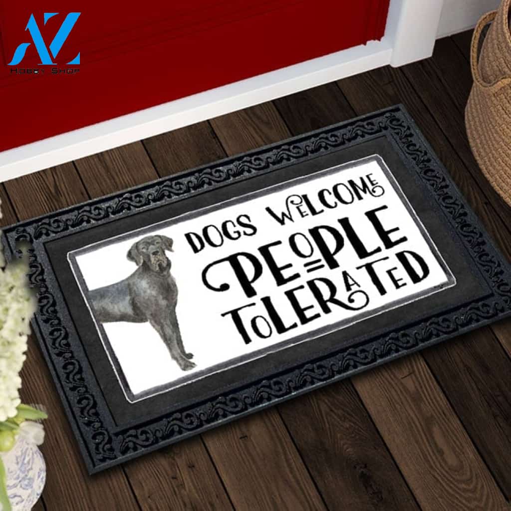 Dogs Welcome, People Tolerated Great Dane Doormat - 18" x 30"