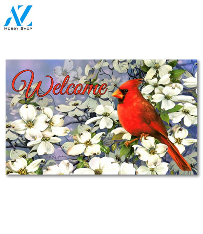 Dogwood Cardinal Doormat - 18" x 30"