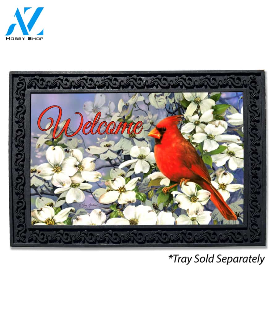 Dogwood Cardinal Doormat - 18" x 30"