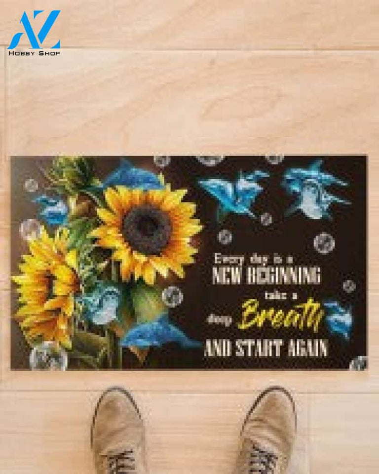 Dolphin New Beginning And Start Again Doormat