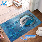 Dolphin Welcome To Our Place Custom Doormat | Welcome Mat | House Warming Gift