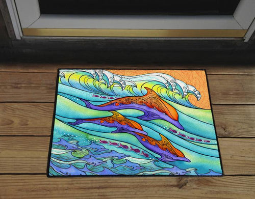 Dolphin Love Door Mat