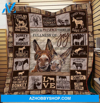 Donkey Blanket, I Love My Donkey to The Moon and Back