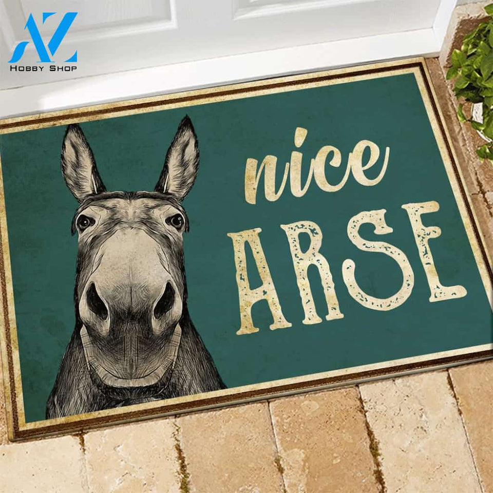 Donkey Doormat Nice Arse | Welcome Mat | House Warming Gift | Christmas Gift Decor