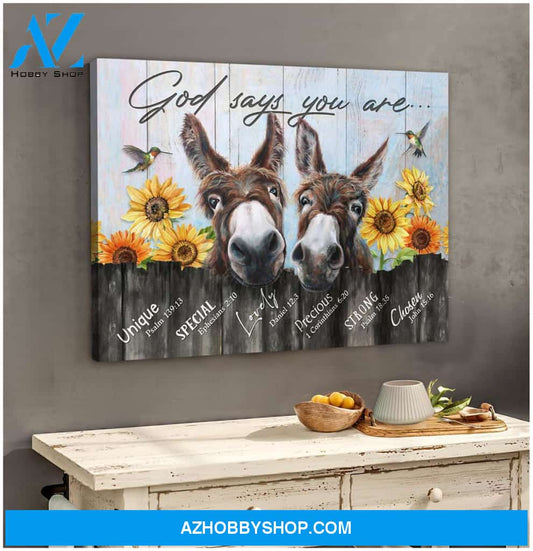 Donkey God Says You Are Canvas Wall Art