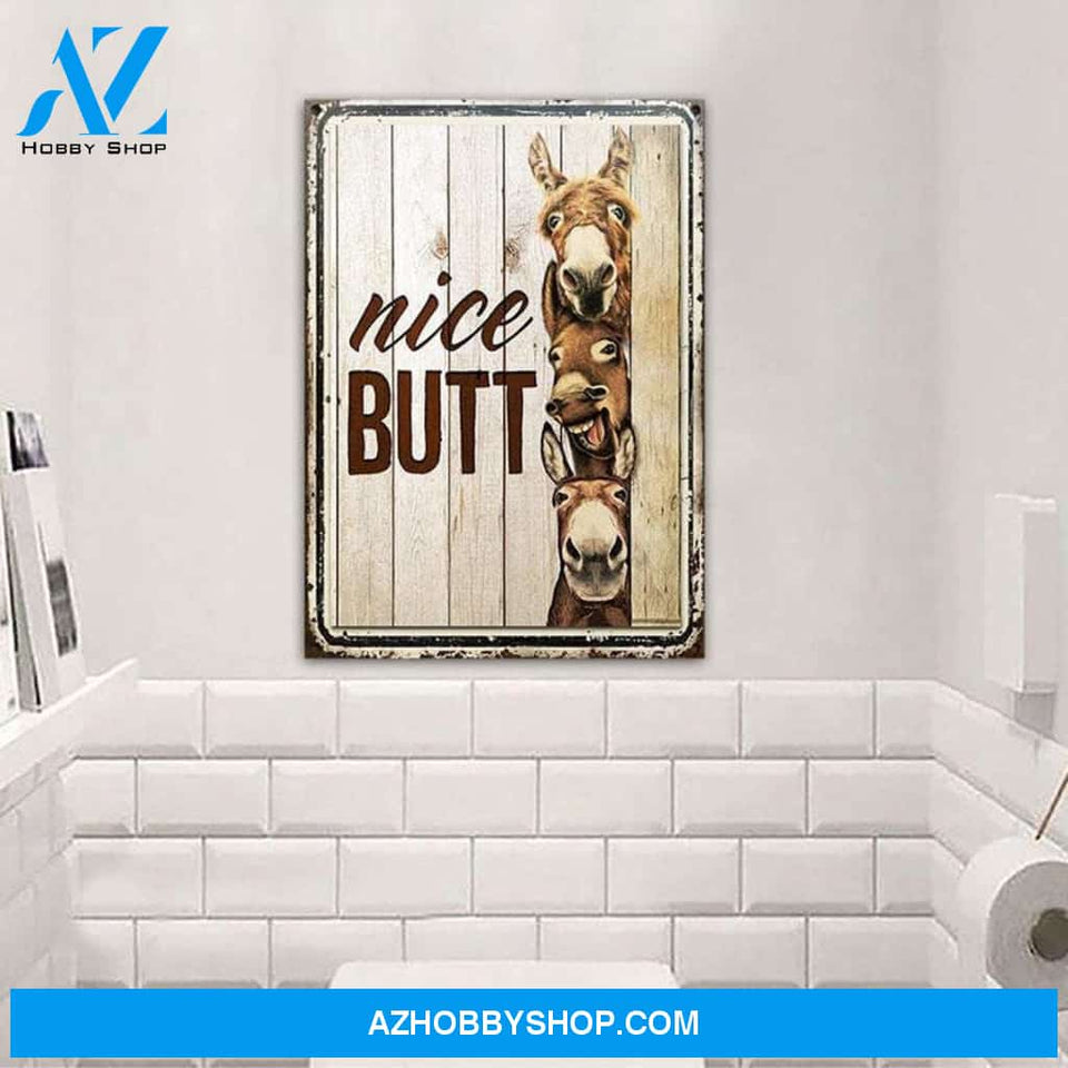 Donkey Nice Butt Canvas And Poster, Wall Decor Visual Art