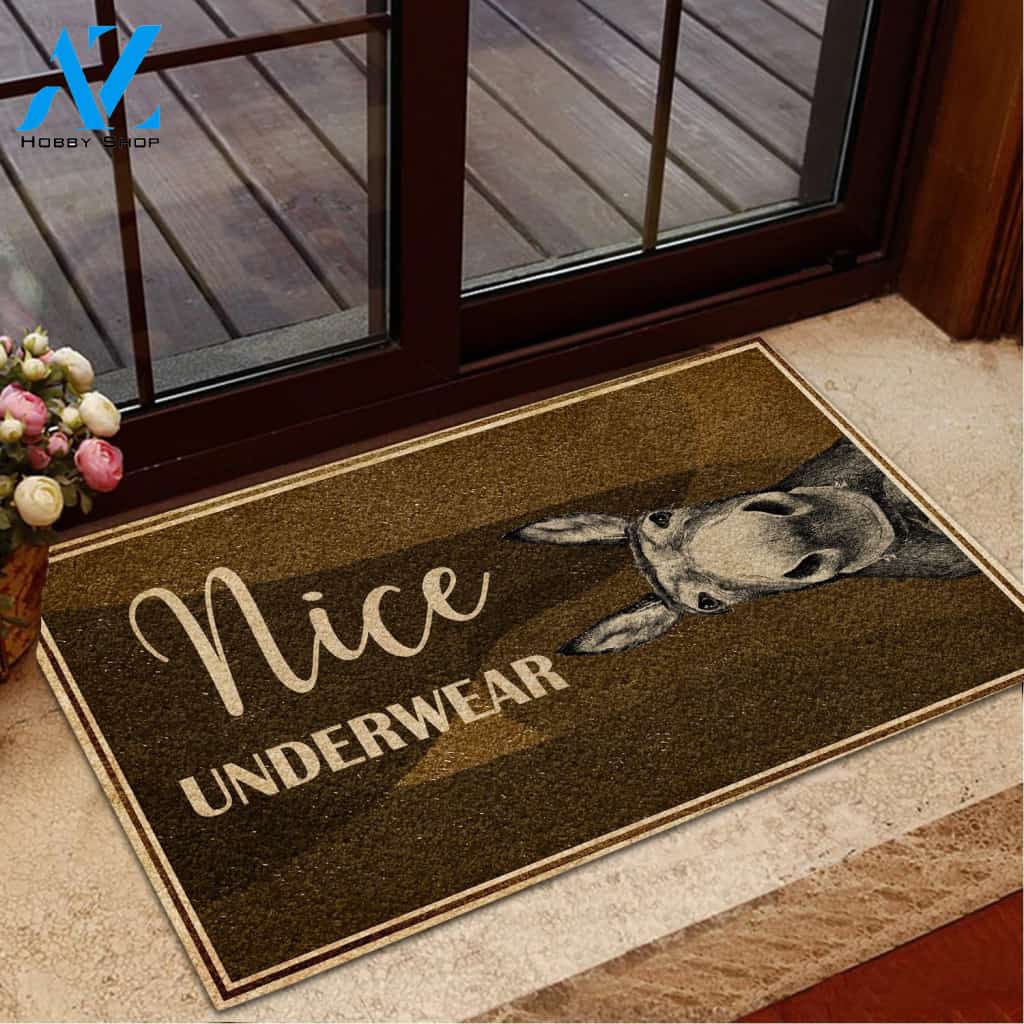 Donkey Nice Underwear Doormat Indoor And Outdoor Doormat Welcome Mat Housewarming Gift Home Decor Funny Doormat