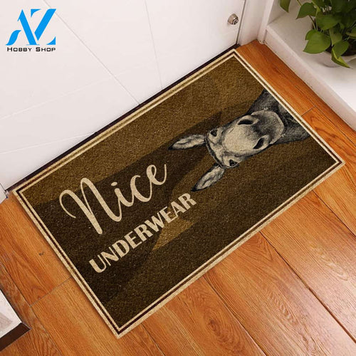 Donkey Nice Underwear Doormat Indoor And Outdoor Doormat Welcome Mat Housewarming Gift Home Decor Funny Doormat