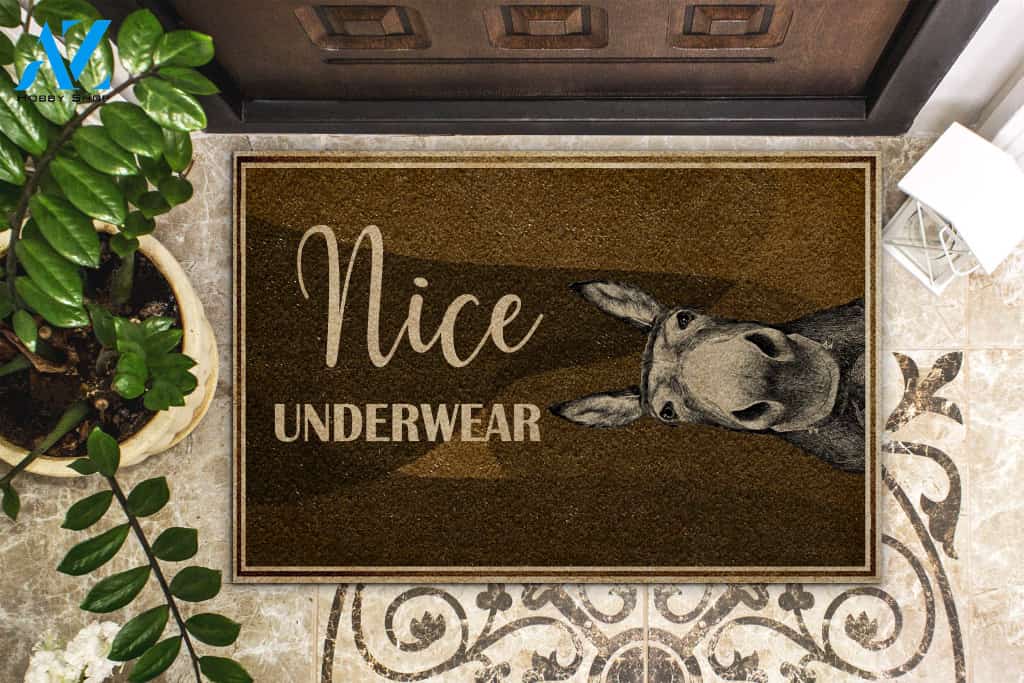 Donkey Nice Underwear Doormat Indoor And Outdoor Doormat Welcome Mat Housewarming Gift Home Decor Funny Doormat
