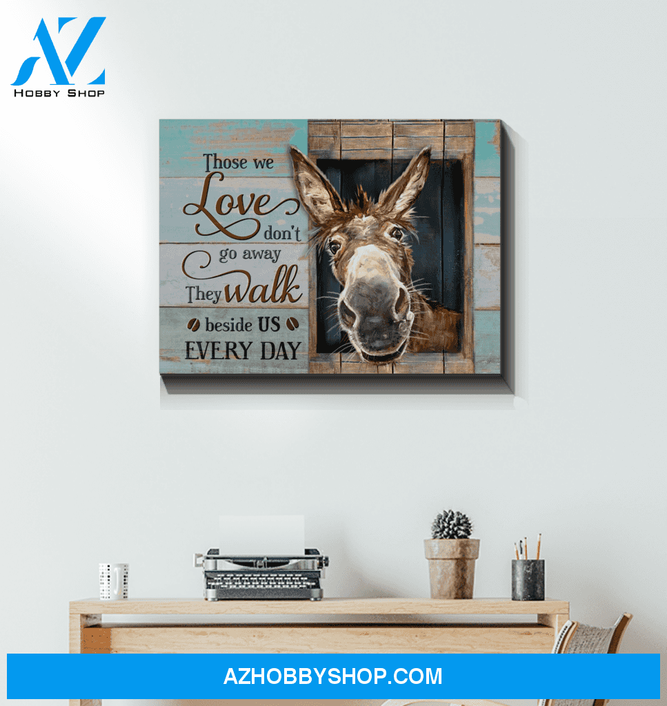 Donkey Those We Love Canvas Wall Art