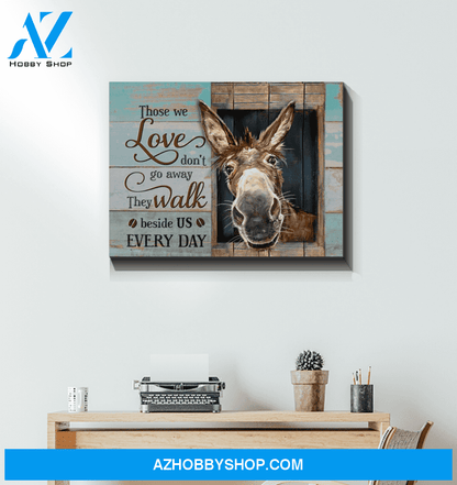 Donkey Those We Love Canvas Wall Art