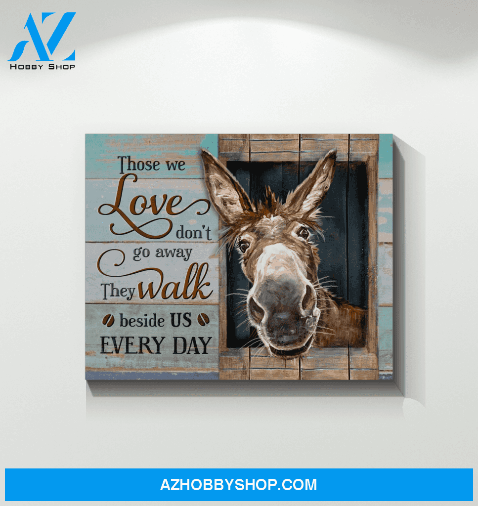 Donkey Those We Love Canvas Wall Art