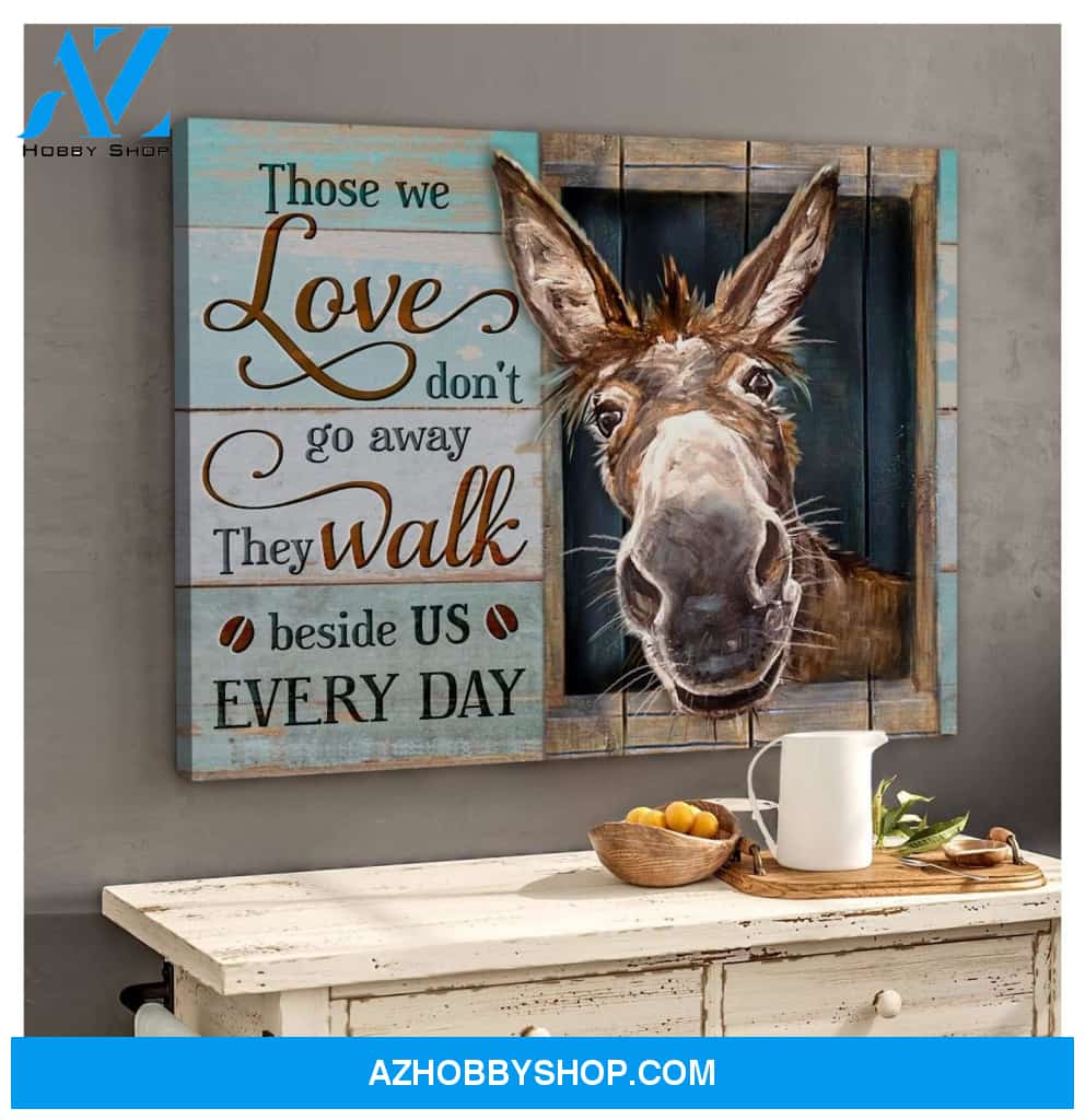Donkey Those We Love Canvas Wall Art