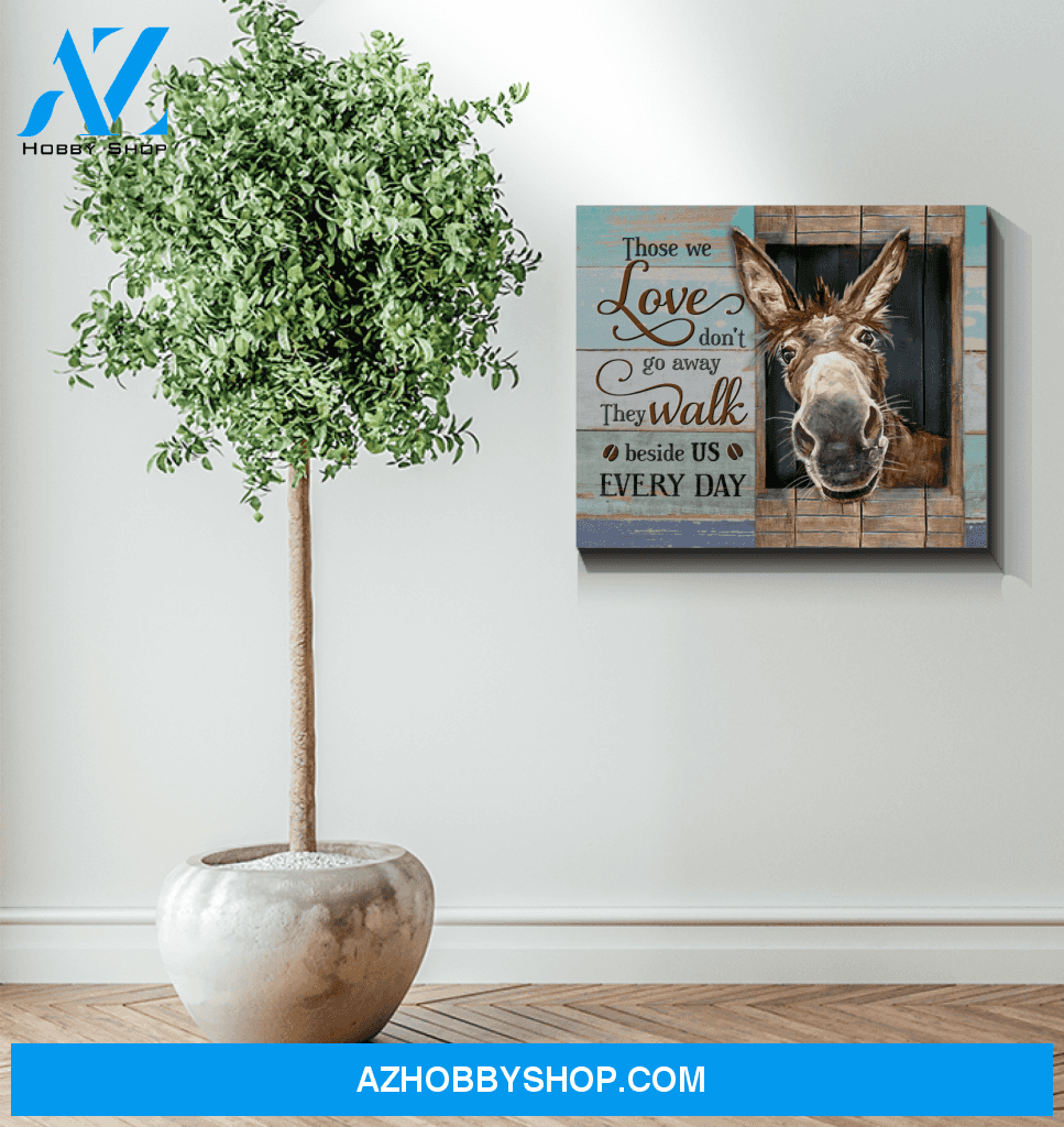Donkey Those We Love Canvas Wall Art