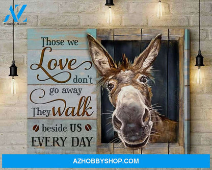 Donkey Those We Love Canvas Wall Art
