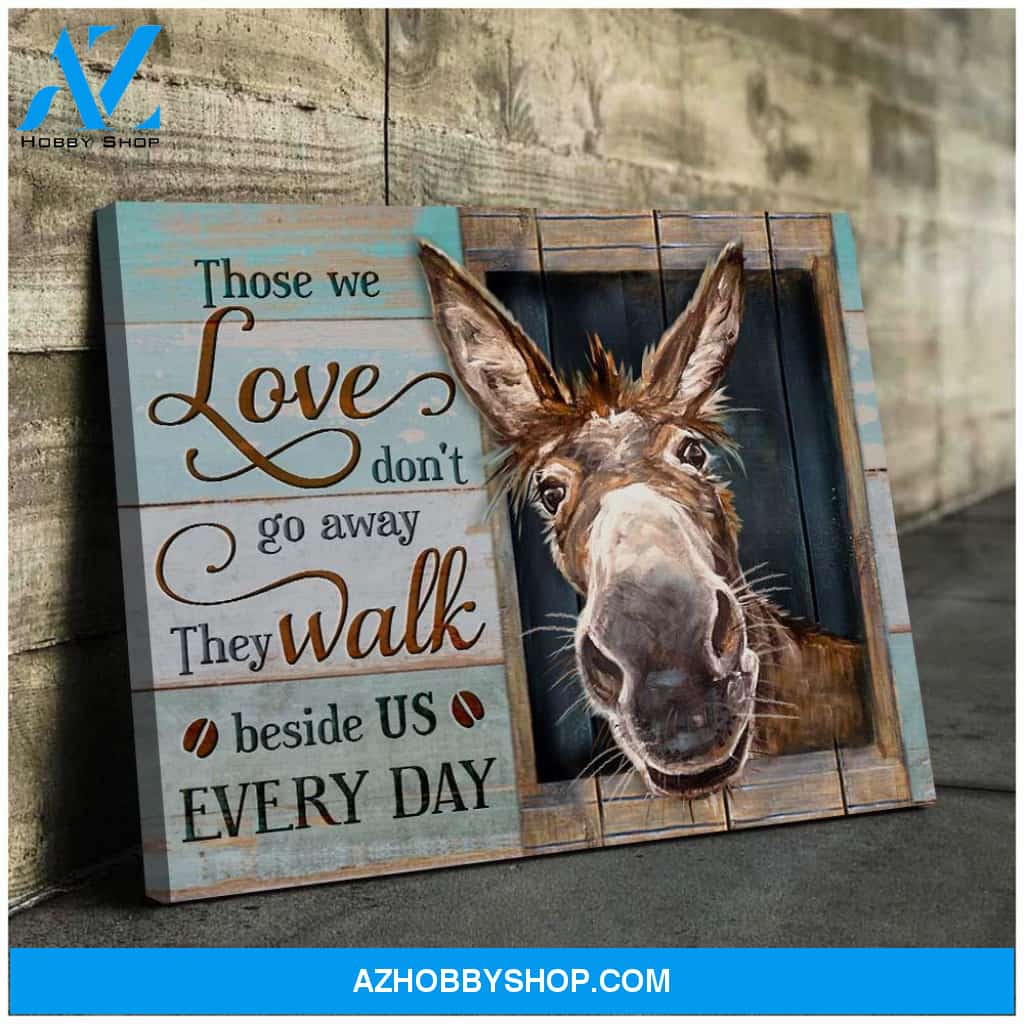 Donkey Those We Love Canvas Wall Art