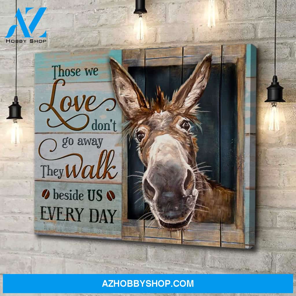 Donkey Those We Love Canvas Wall Art