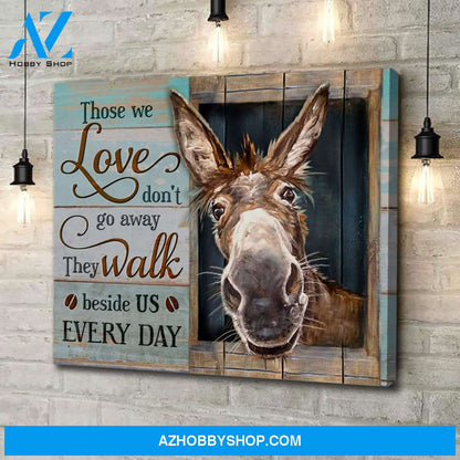 Donkey Those We Love Canvas Wall Art