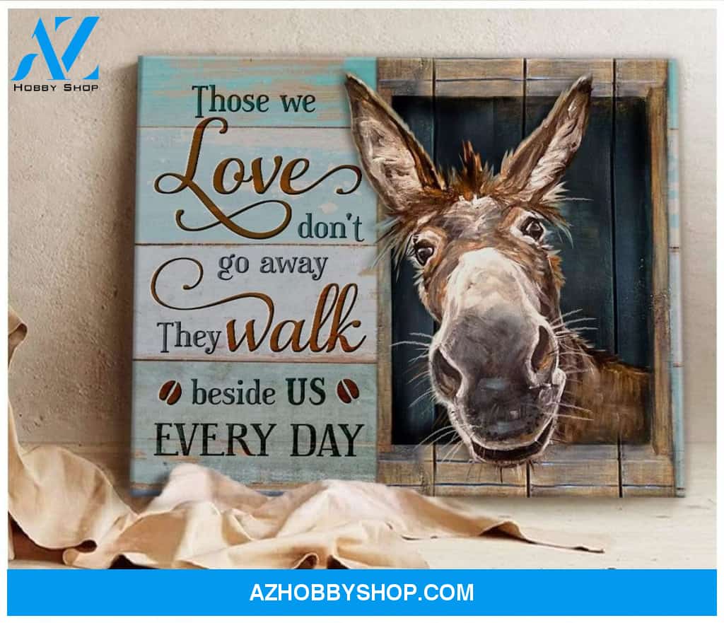 Donkey Those We Love Canvas Wall Art