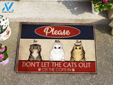 Don't Let The Cats Out Personalize Doormat | Welcome Mat | House Warming Gift