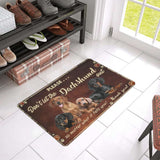 Don't Let The Dachshund Out Dogs Lover Doormat Welcome Mat