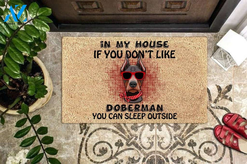 Don’t Like Doberman- Sleep Outside-doormat Home Decor – Doormat