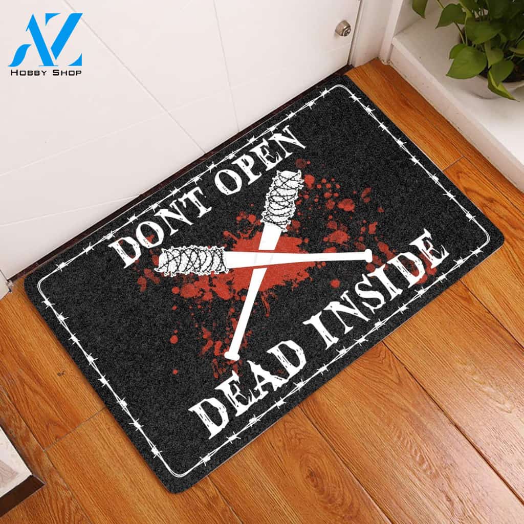 Don't Open, Dead Inside Doormat | Welcome Mat | House Warming Gift | Christmas Gift Decor