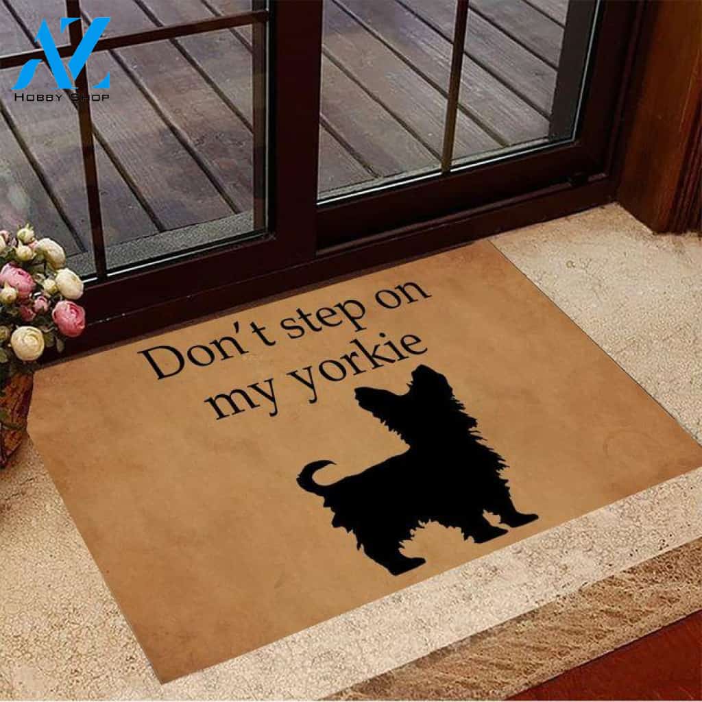 Don't Step My Yorkie Easy Clean Welcome DoorMat | Felt And Rubber | DO3321