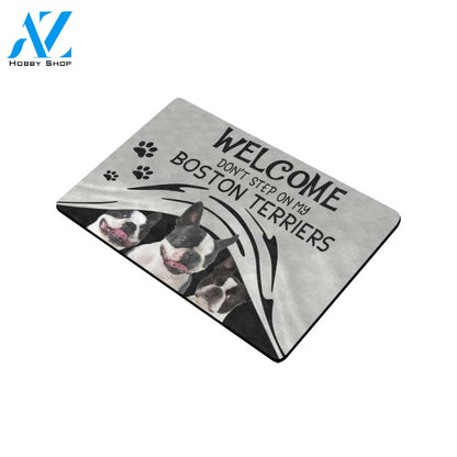 Dont Step On My Boston Terrier Doormat, Gift For Boston Terrier Dog lovers, Gift For Friend Family Home Decor Warm House Gift Welcome Mat