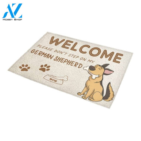 Don't Step On My German Shepherd Doormat Indoor And Outdoor Mat Entrance Rug Sweet Home Decor Housewarming Gift Gift For Friend Family Stem Feminist