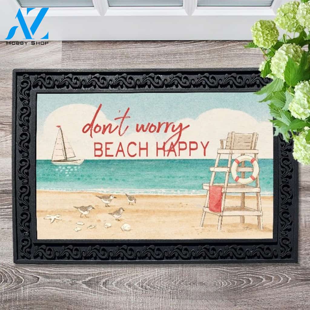 Don't Worry, Beach Happy Doormat - 18" x 30"