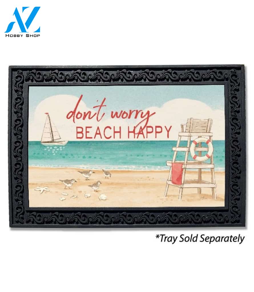Don't Worry, Beach Happy Doormat - 18" x 30"