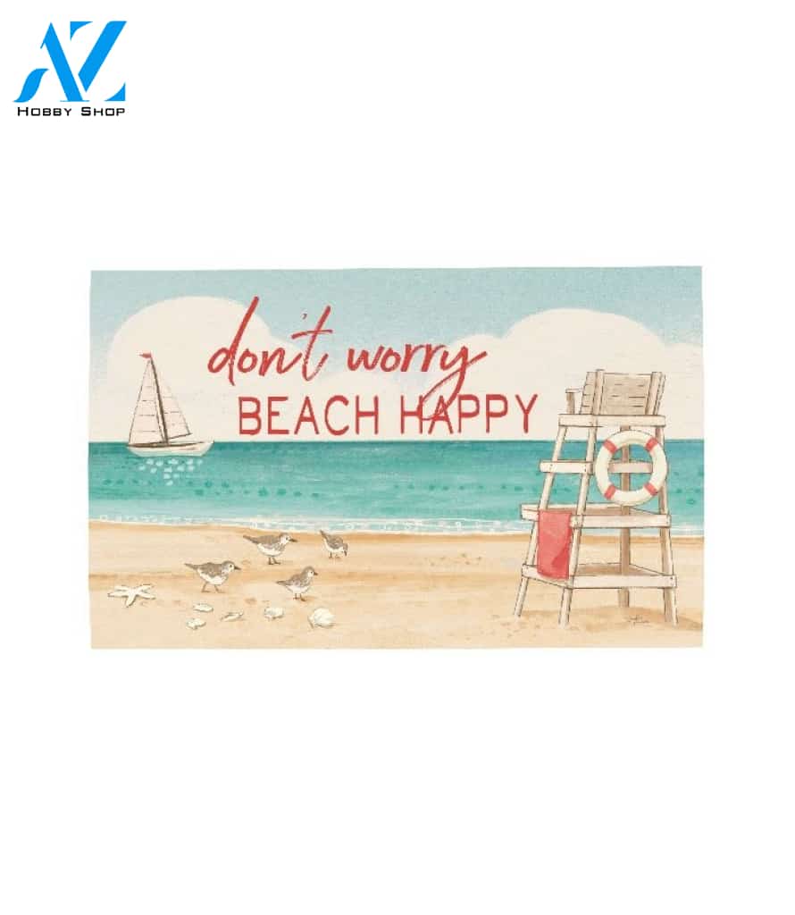 Don't Worry, Beach Happy Doormat - 18" x 30"