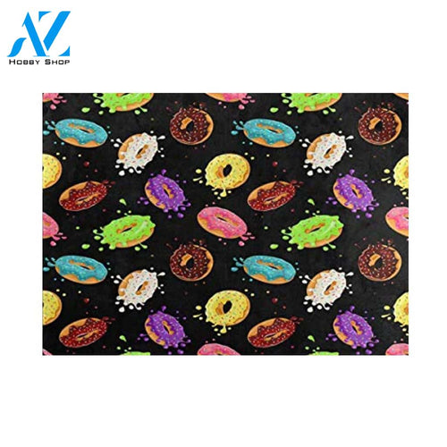 Donuts Chocolate Food Colorful Doormat Floor Rug Housewarming Gift Home Living Home Decor Funny Doormat Gift Idea