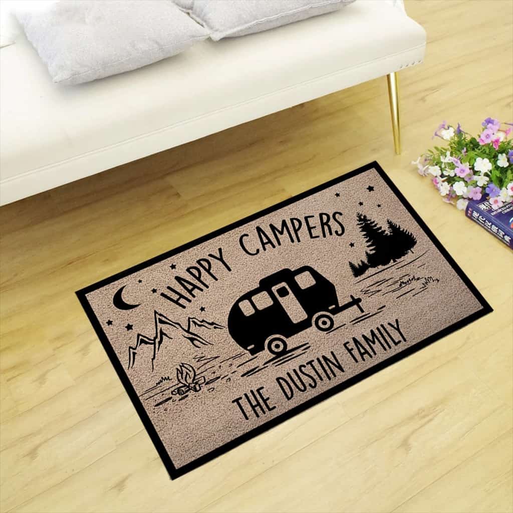Doormat Camping - Happy Campers - Last Name Vr2 - M0402 - TRHN