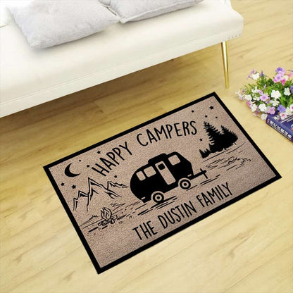 Doormat Camping - Happy Campers - Last Name Vr2 - M0402 - TRHN