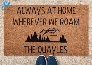 Wozoro Doormat Camping Personalized Always At Home Wherever We Roam Size 18 x 30, 24 x 36, 36 x 60 inch